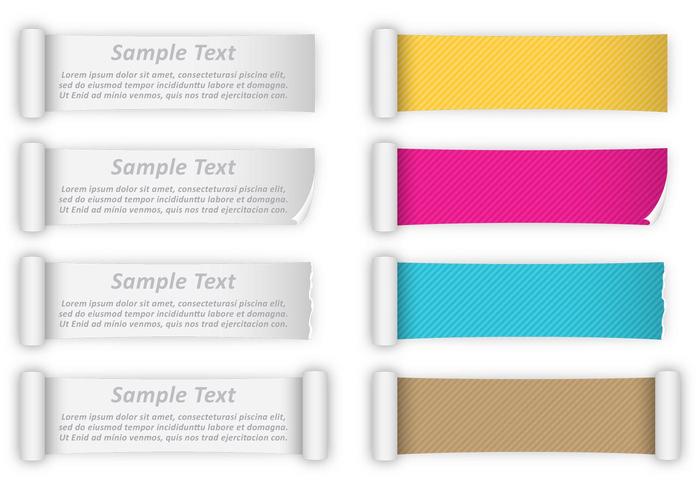 Scrollled Paper Vector Banners