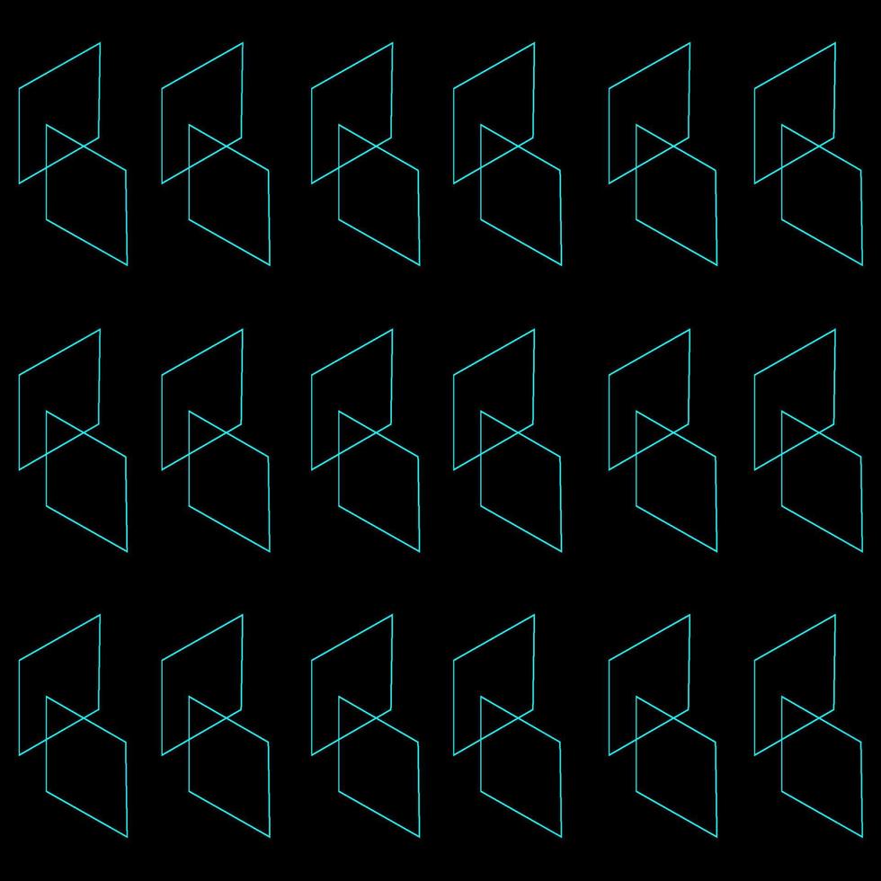 fond noir abstrait avec un motif géométrique de rectangles bleus. vecteur