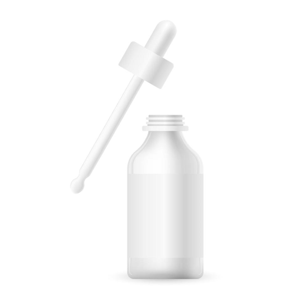 Définir Des Modèles Vierges De Bouteilles De Récipients En Plastique Blanc  Vides Et Propres Avec Distributeur De Pulvérisation Et Tube De Pot De Crème  Compte-gouttes Maquette Réaliste D'emballage Cosmétique