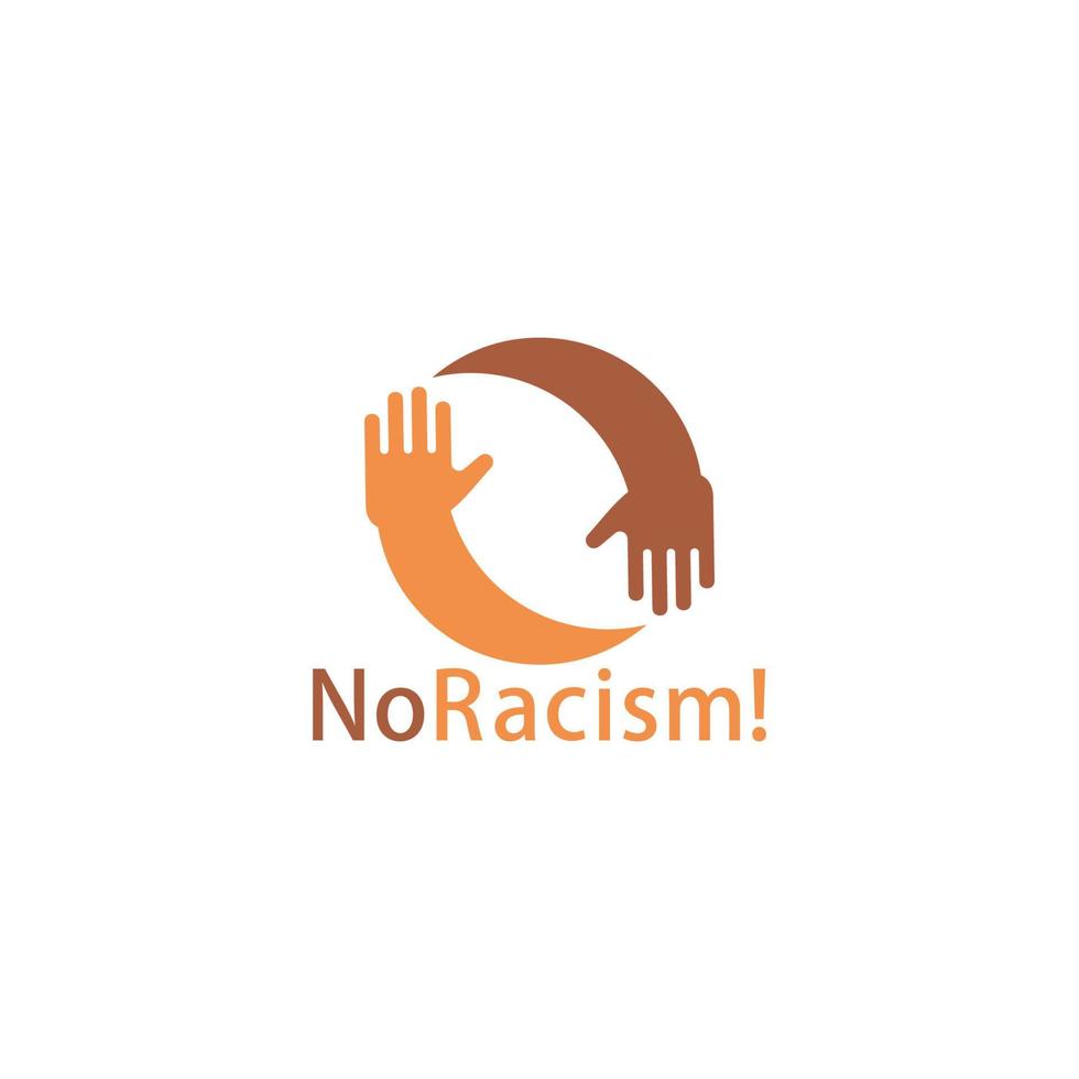 soins des mains pas de racisme aidez-vous les uns les autres symbole icône vecteur