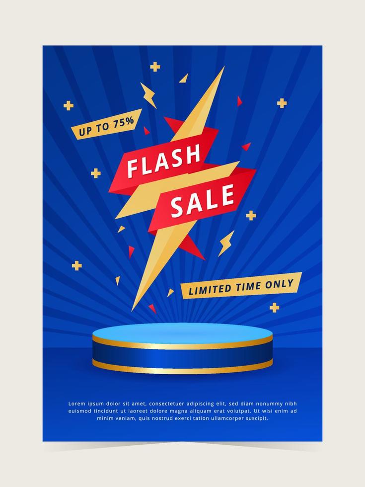 modèle d'affiche de vente flash vecteur