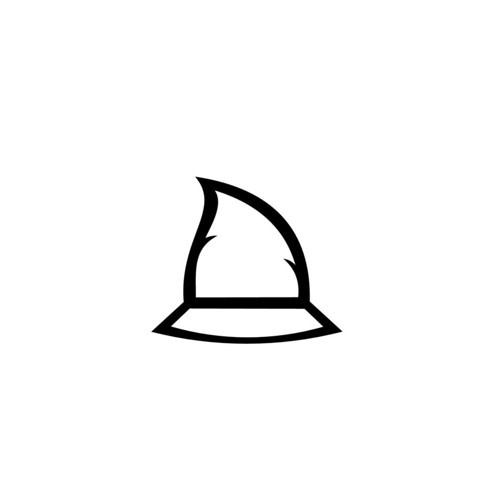 silhouette d'un vecteur de chapeau de sorcière. icône vecteur dessin animé halloween