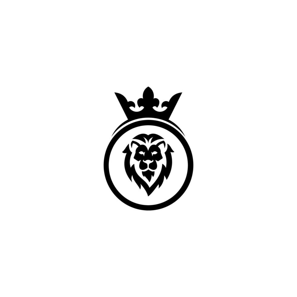 tête de lion et vecteur de couronne. éléments pour l'identité de la marque.