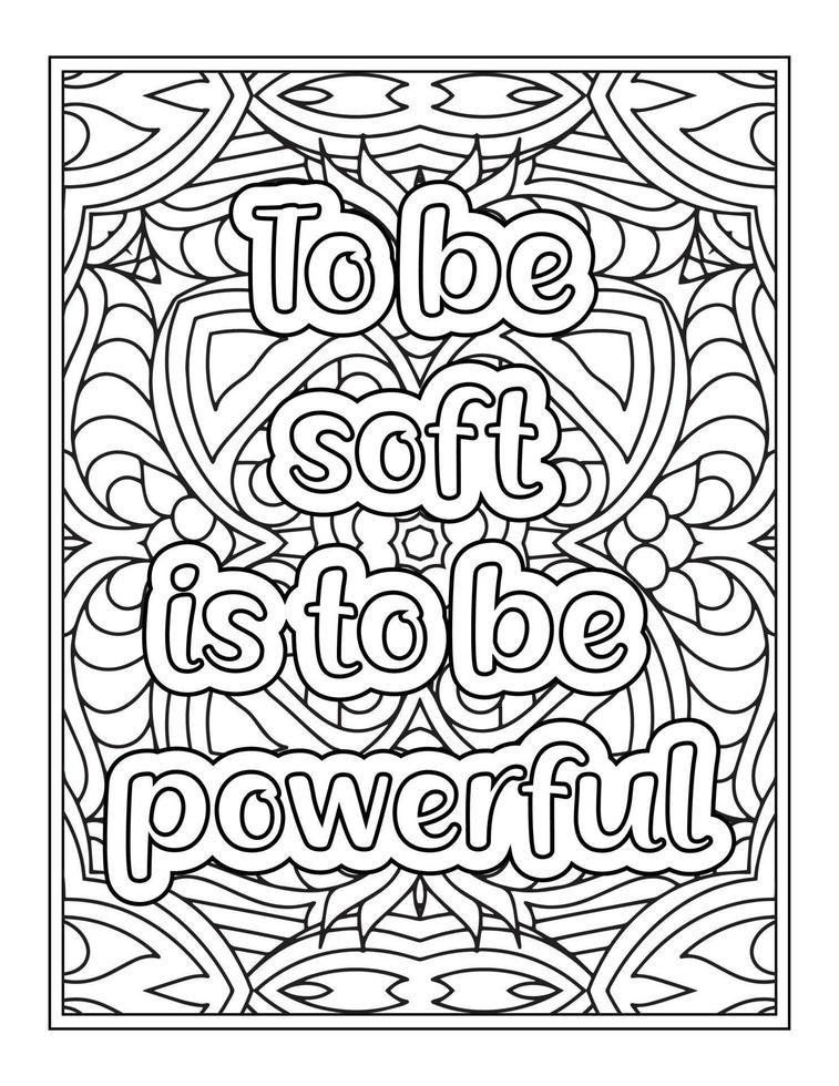 Coloriage de citations de femmes fortes pour livre de coloriage vecteur