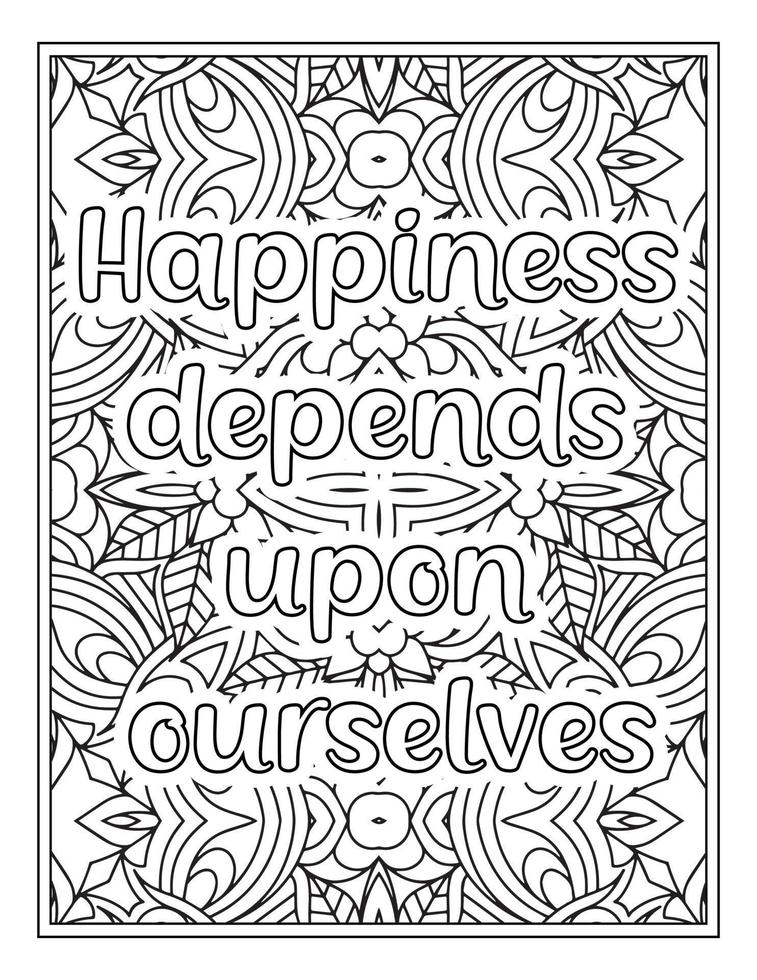 citations de motivation pages de livre de coloriage vecteur