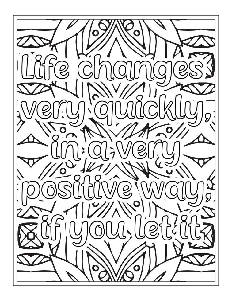 citations de motivation pages de livre de coloriage vecteur