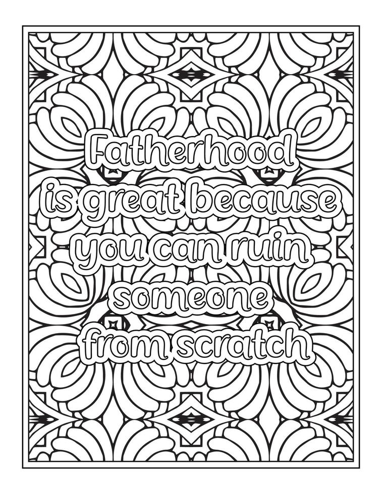 citations drôles page de livre de coloriage pour adulte vecteur