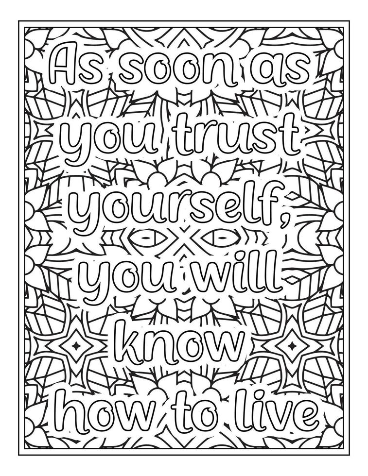 citations de motivation pages de livre de coloriage vecteur