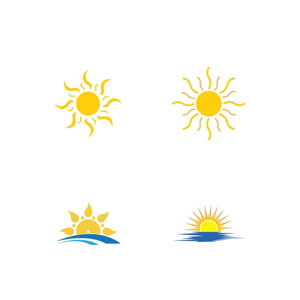 conception de modèle de logo soleil vector illustration icône