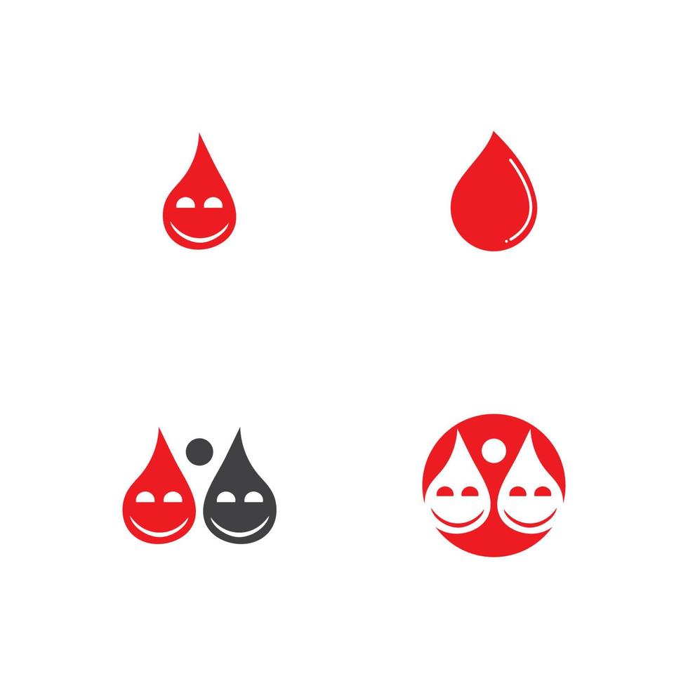 logo de sang humain modèle vecteur icône illustration design
