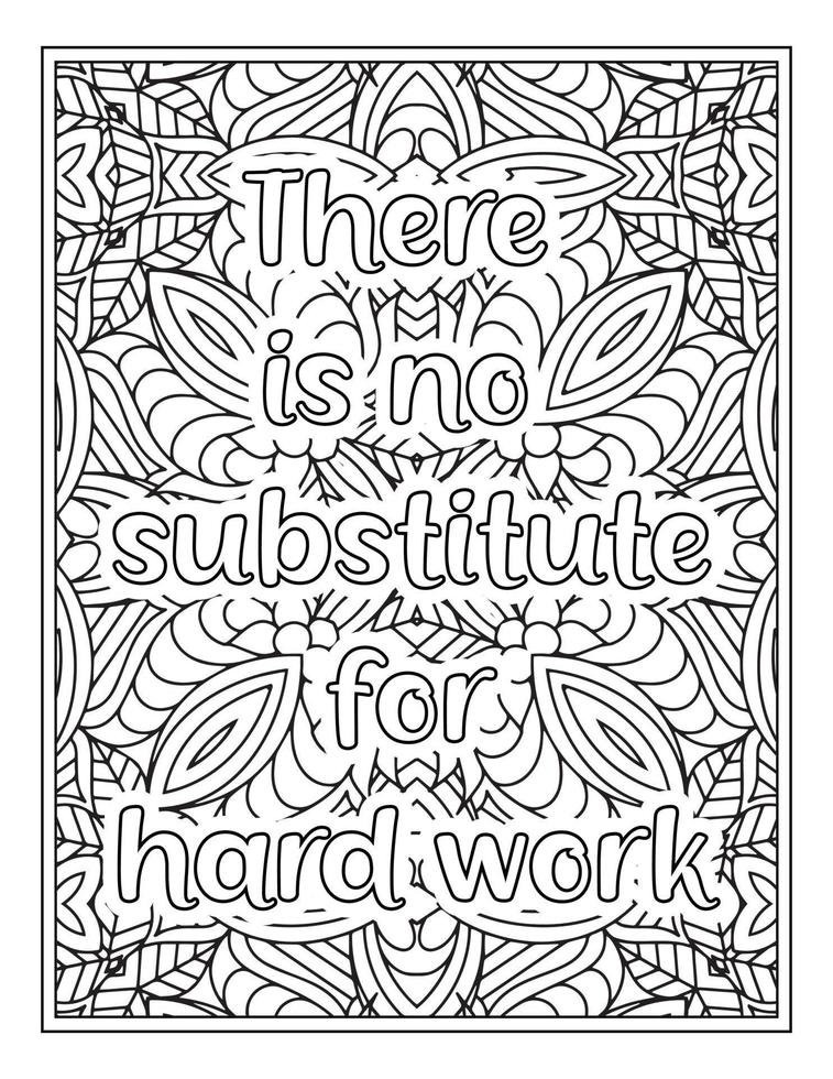 citations de motivation pages de livre de coloriage vecteur