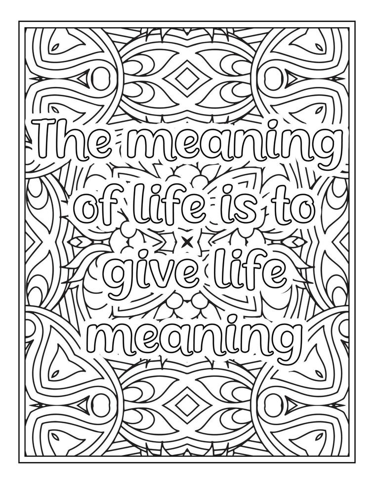 citations de motivation pages de livre de coloriage vecteur