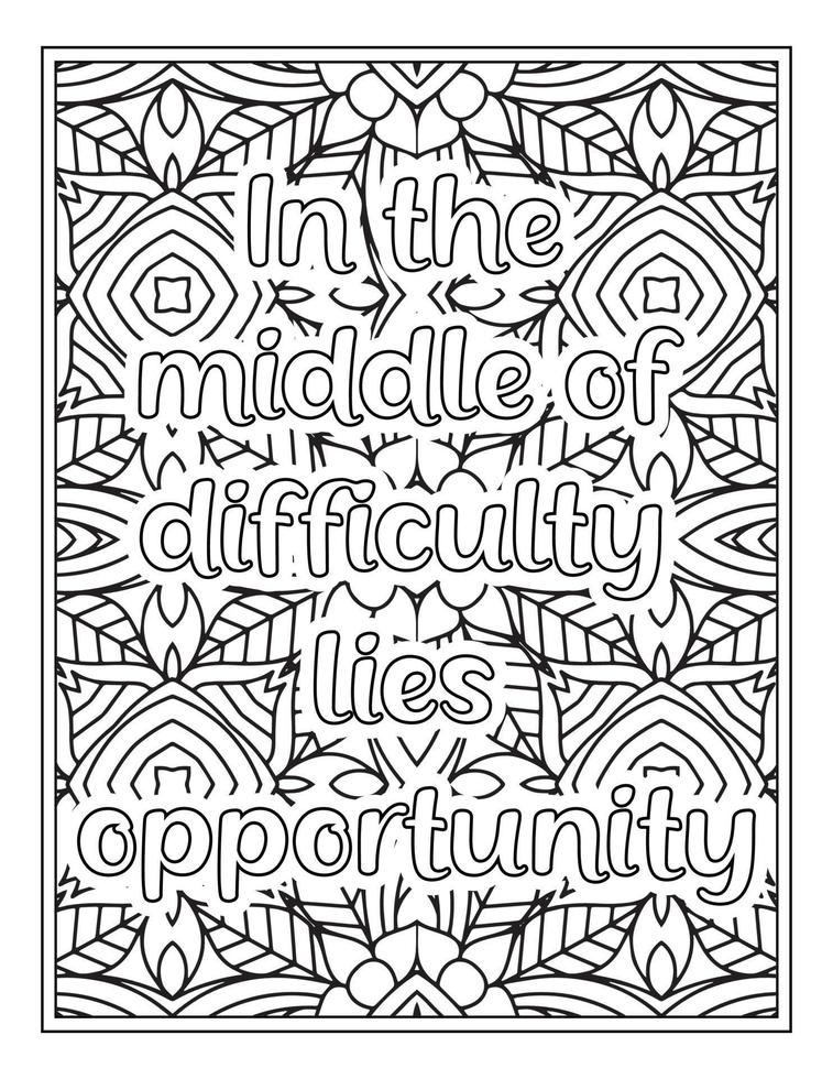 citations de motivation pages de livre de coloriage vecteur