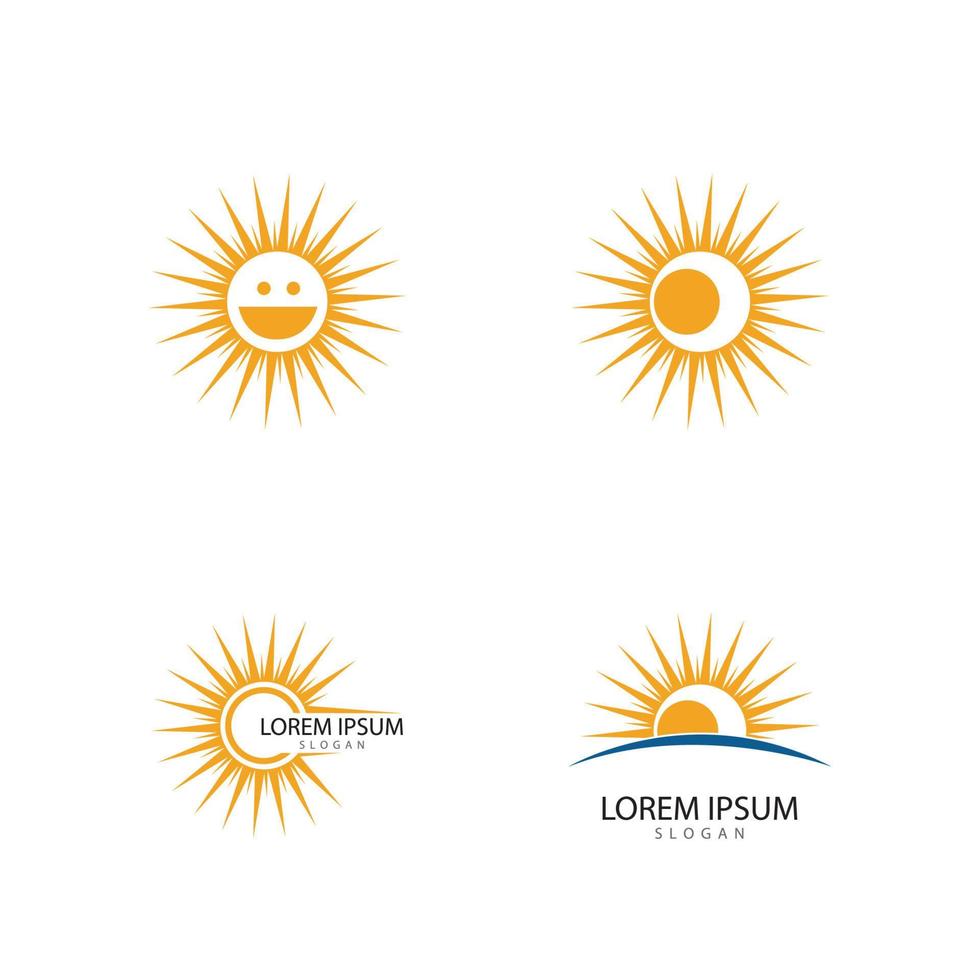 conception de modèle de logo soleil vector illustration icône