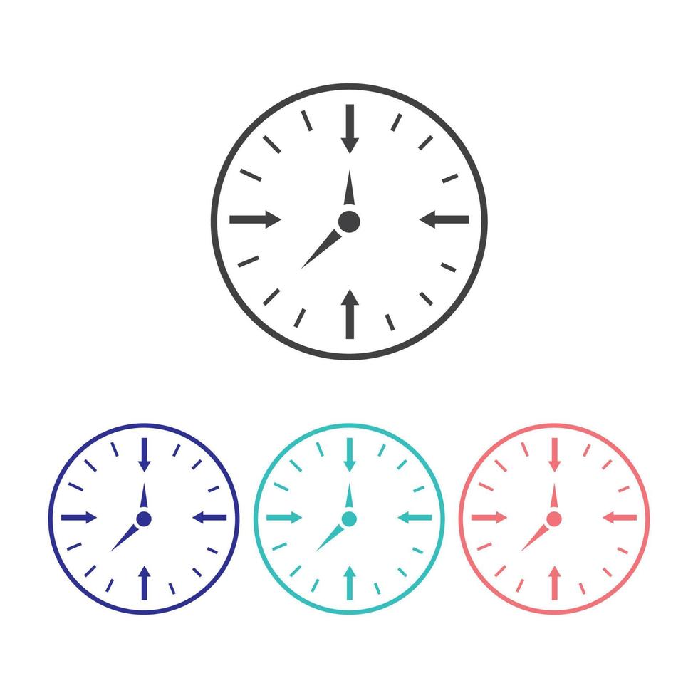 icône de vecteur de temps, modèle de conception d'illustration de vecteur d'icône de 24 heures