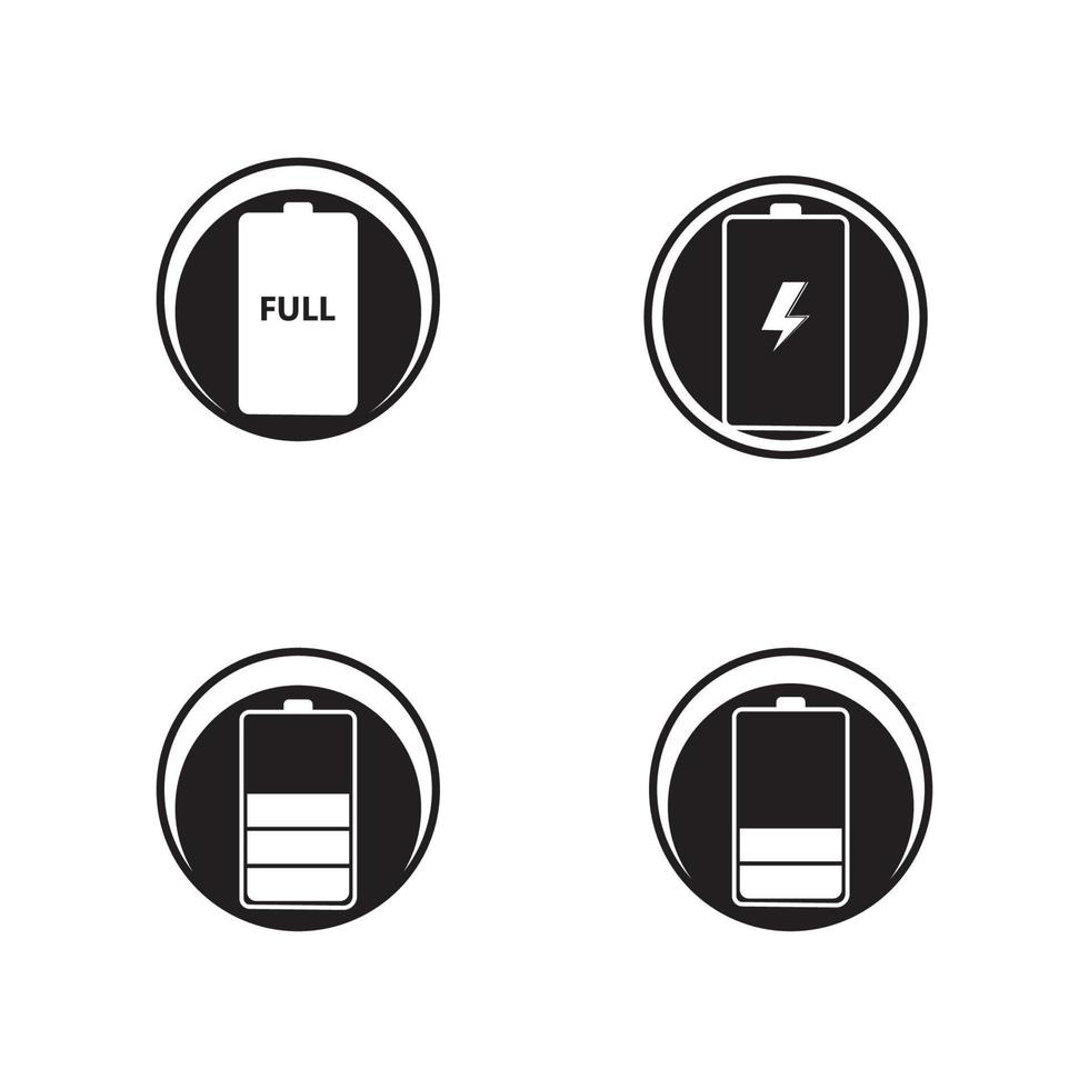 illustration vectorielle de modèle de conception d'icône de batterie vecteur