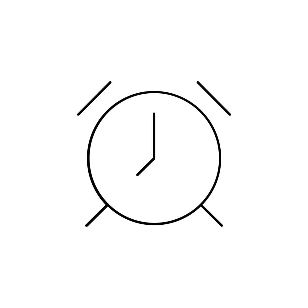 alarme, modèle de logo d'illustration vectorielle d'icône de ligne mince de minuterie. adapté à de nombreuses fins. vecteur