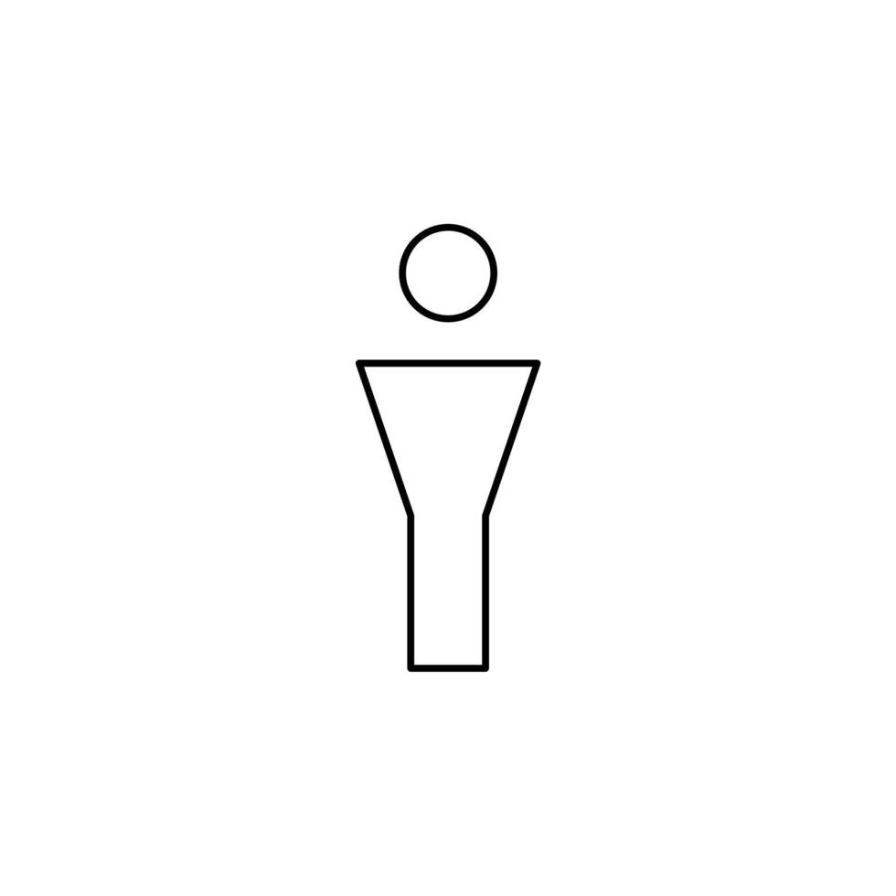 sexe, signe, homme, femme, ligne mince droite icône vector illustration logo modèle. adapté à de nombreuses fins.
