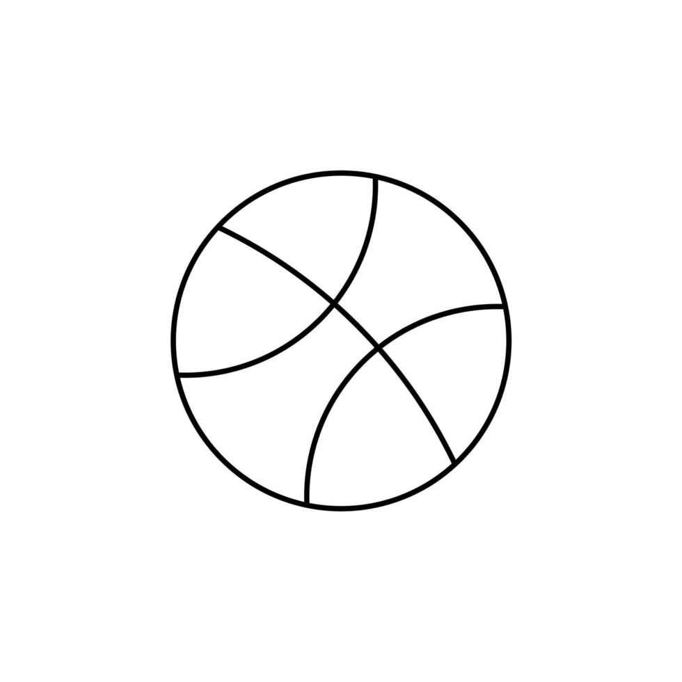 modèle de logo d'illustration vectorielle d'icône de ligne mince de basket-ball. adapté à de nombreuses fins. vecteur