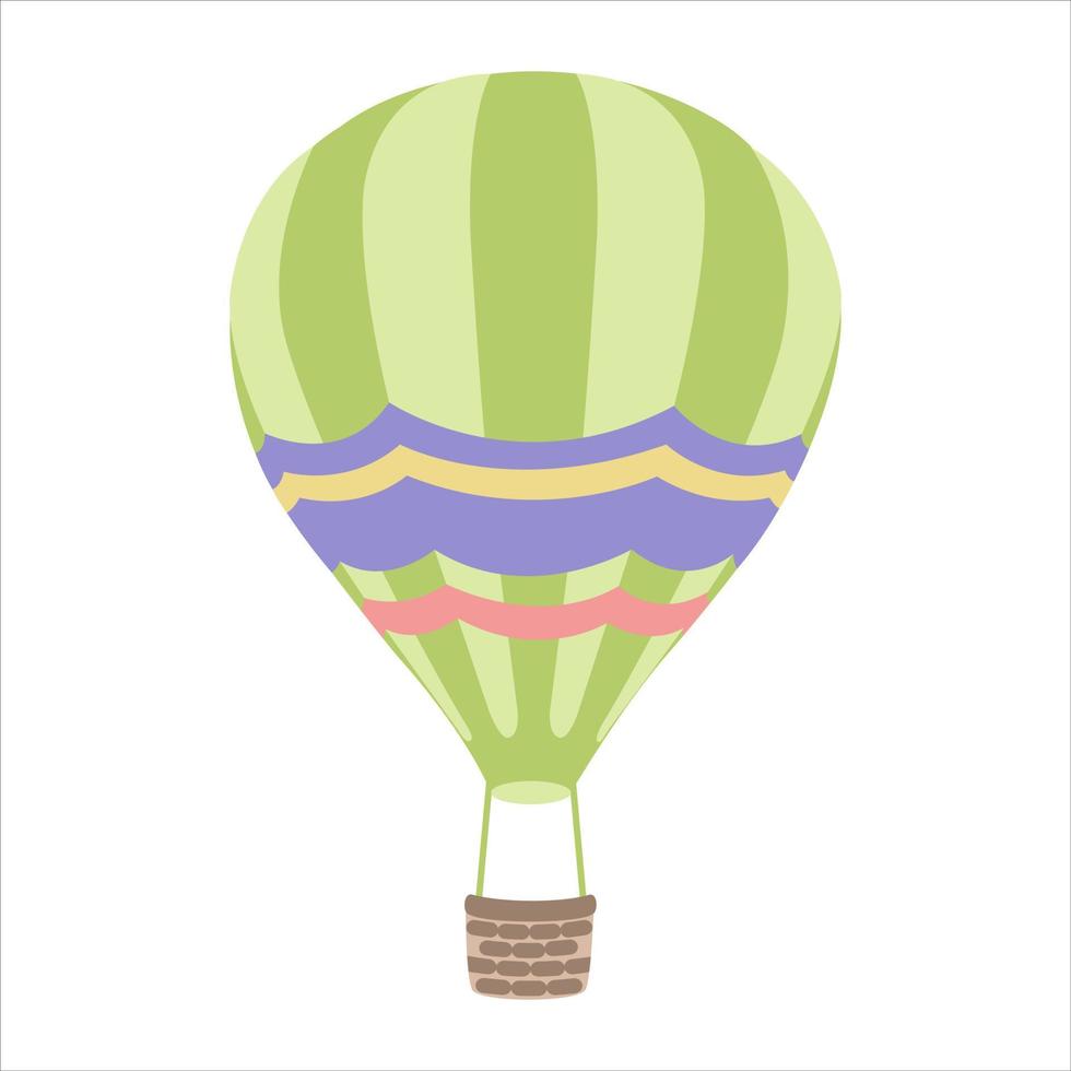 montgolfière verte vecteur