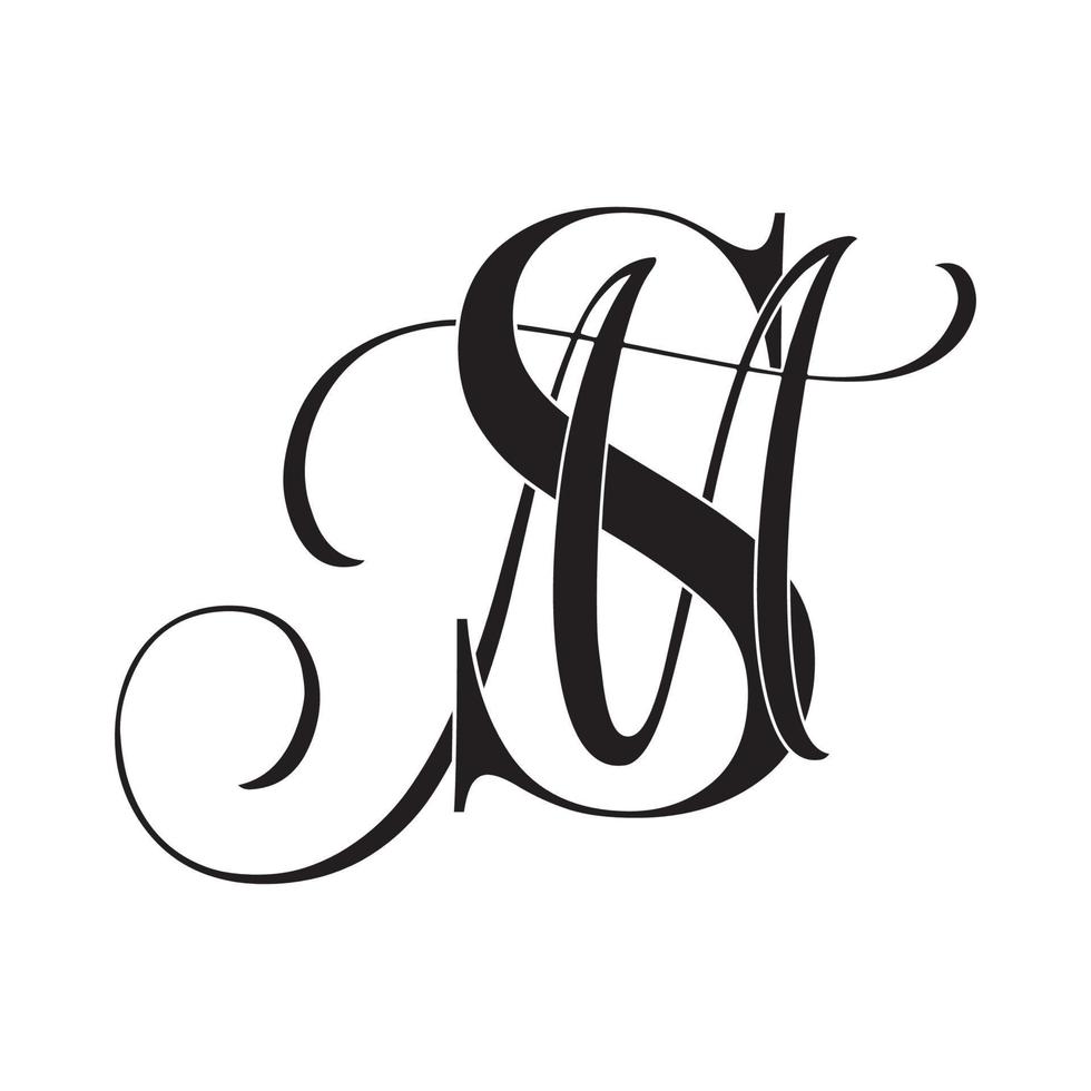 sm, ms, logo monogramme. icône de signature calligraphique. monogramme de logo de mariage. symbole de monogramme moderne. logo de couple pour mariage vecteur