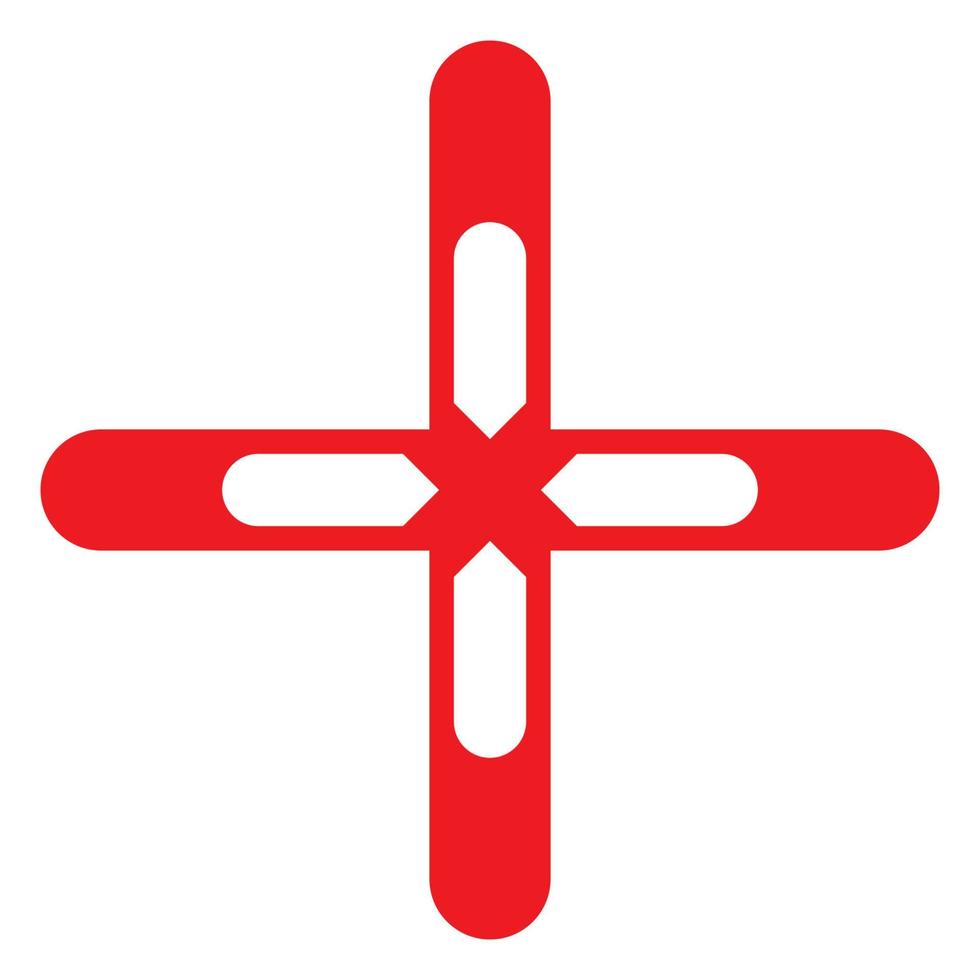 vecteur simple icône croix rouge