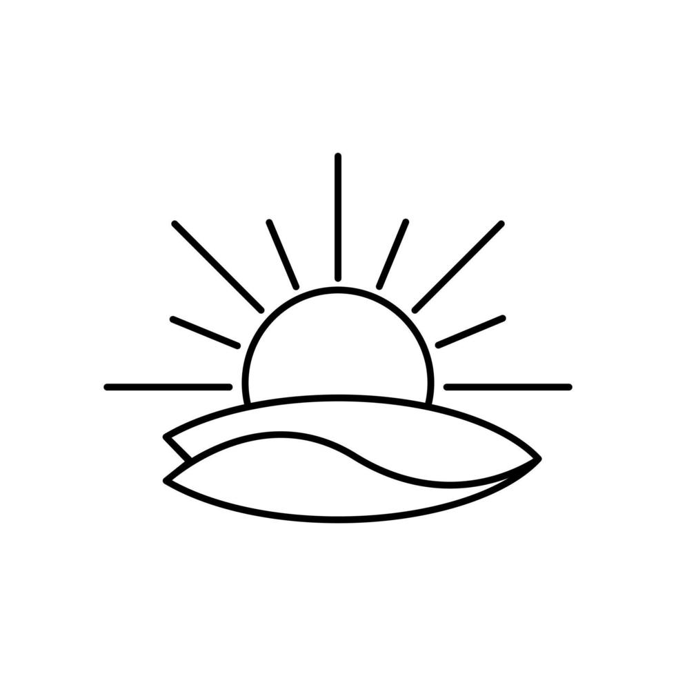icône de ligne noire de surf illustration vectorielle isolée vecteur