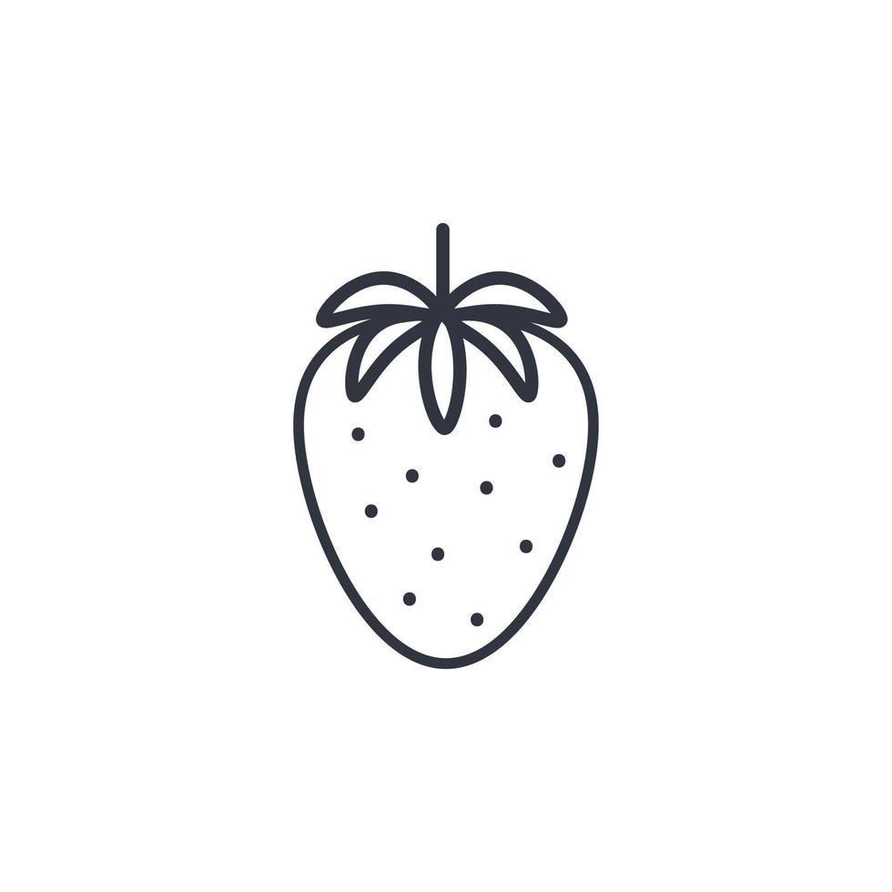 icône de ligne de fraise illustration vectorielle isolée vecteur