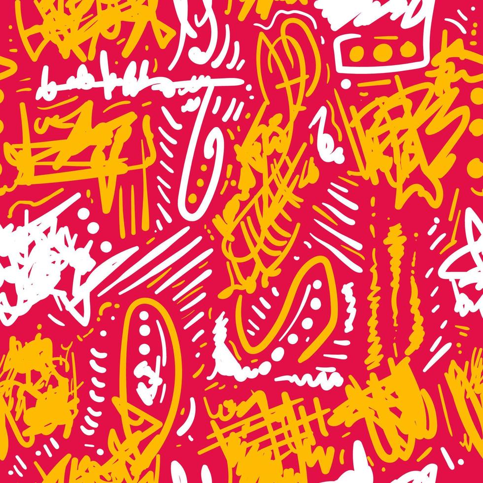 fond d'écran de fond dessiné à la main abstrait doodle sans soudure vecteur