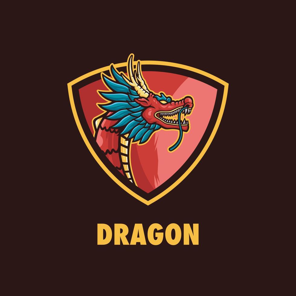 logo du dragon chinois vecteur