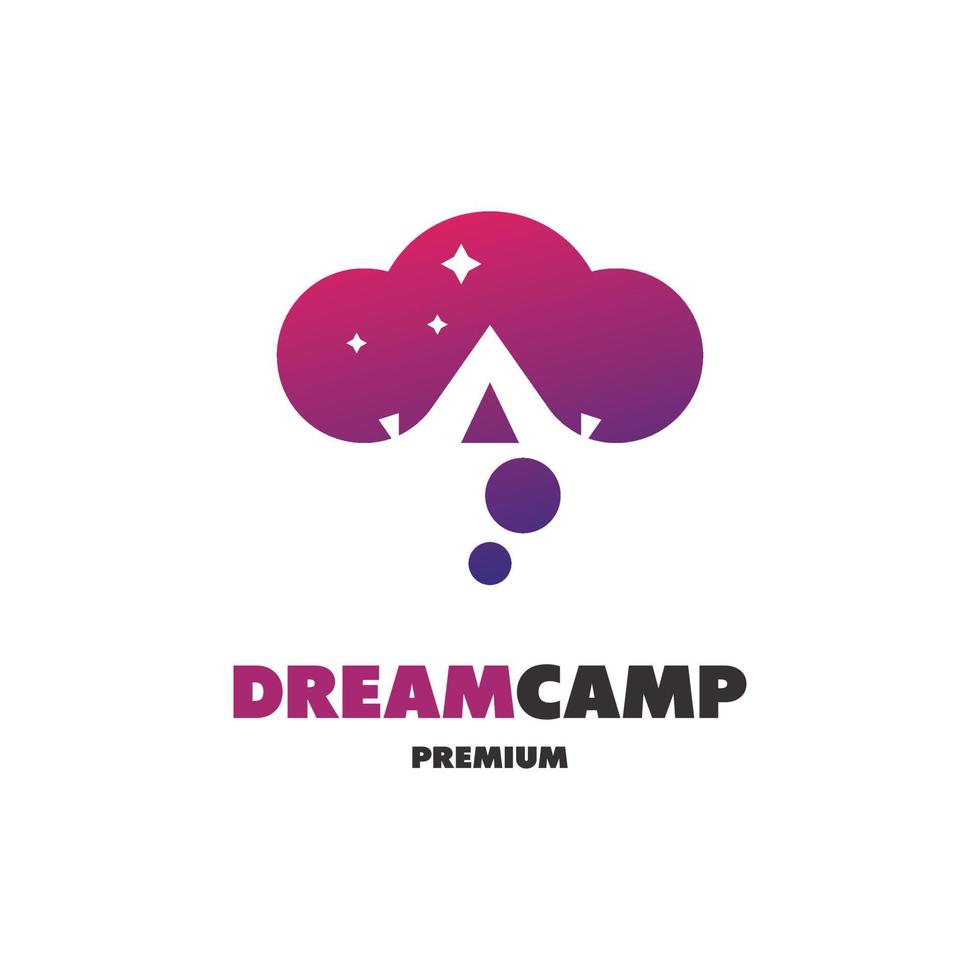 logo du camp de rêve vecteur