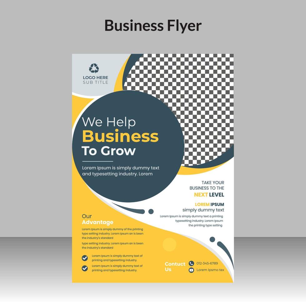 conception de flyer d'entreprise et modèle de couverture de brochure d'agence de marketing numérique vecteur