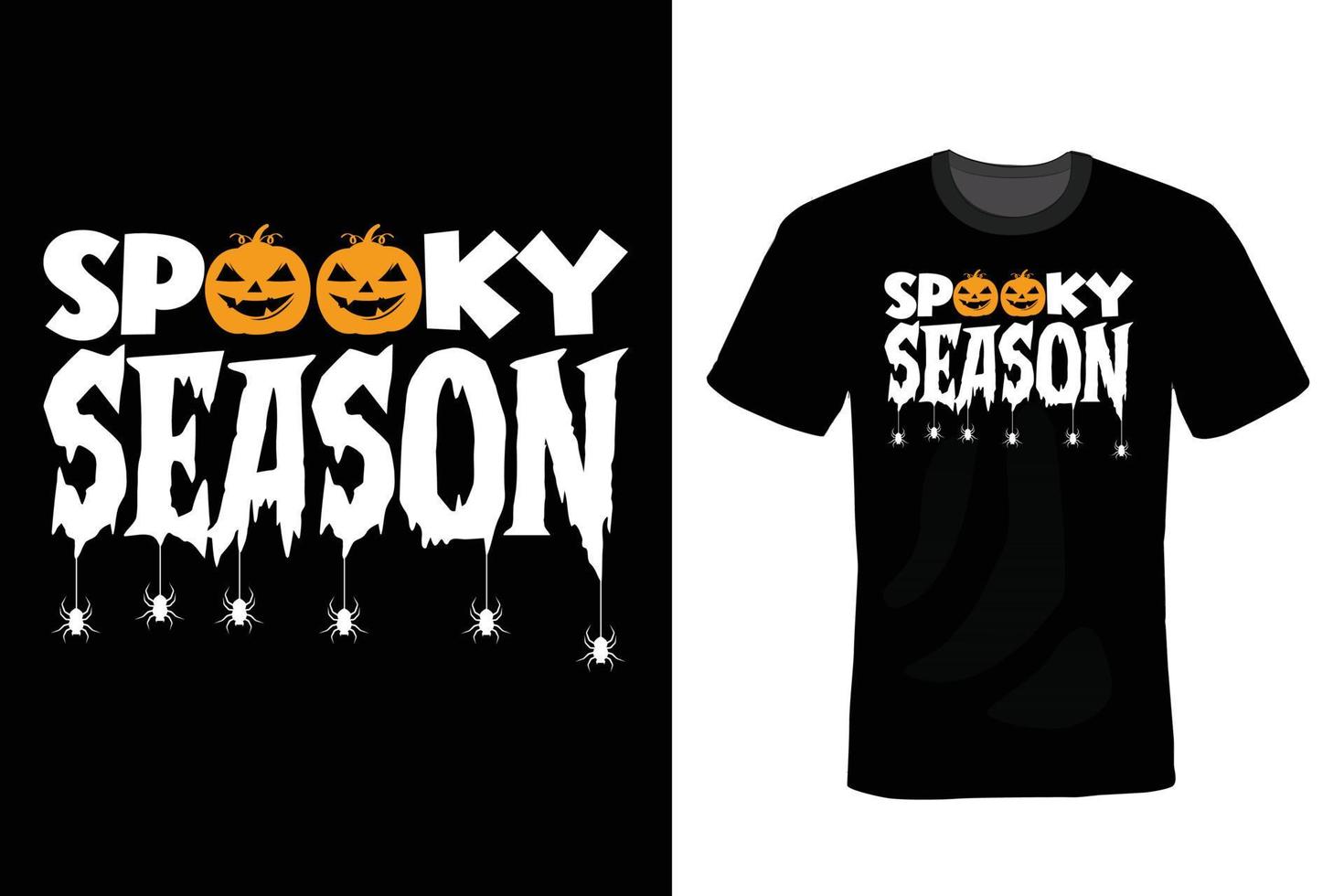 conception de t-shirt halloween, vintage, typographie vecteur