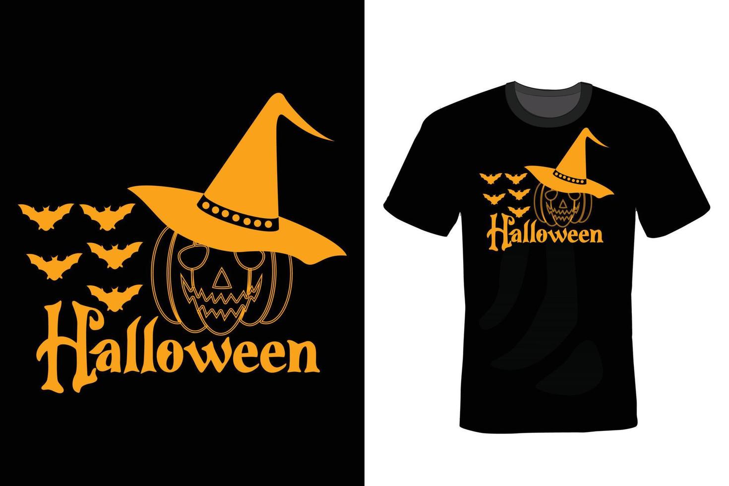 conception de t-shirt halloween, vintage, typographie vecteur