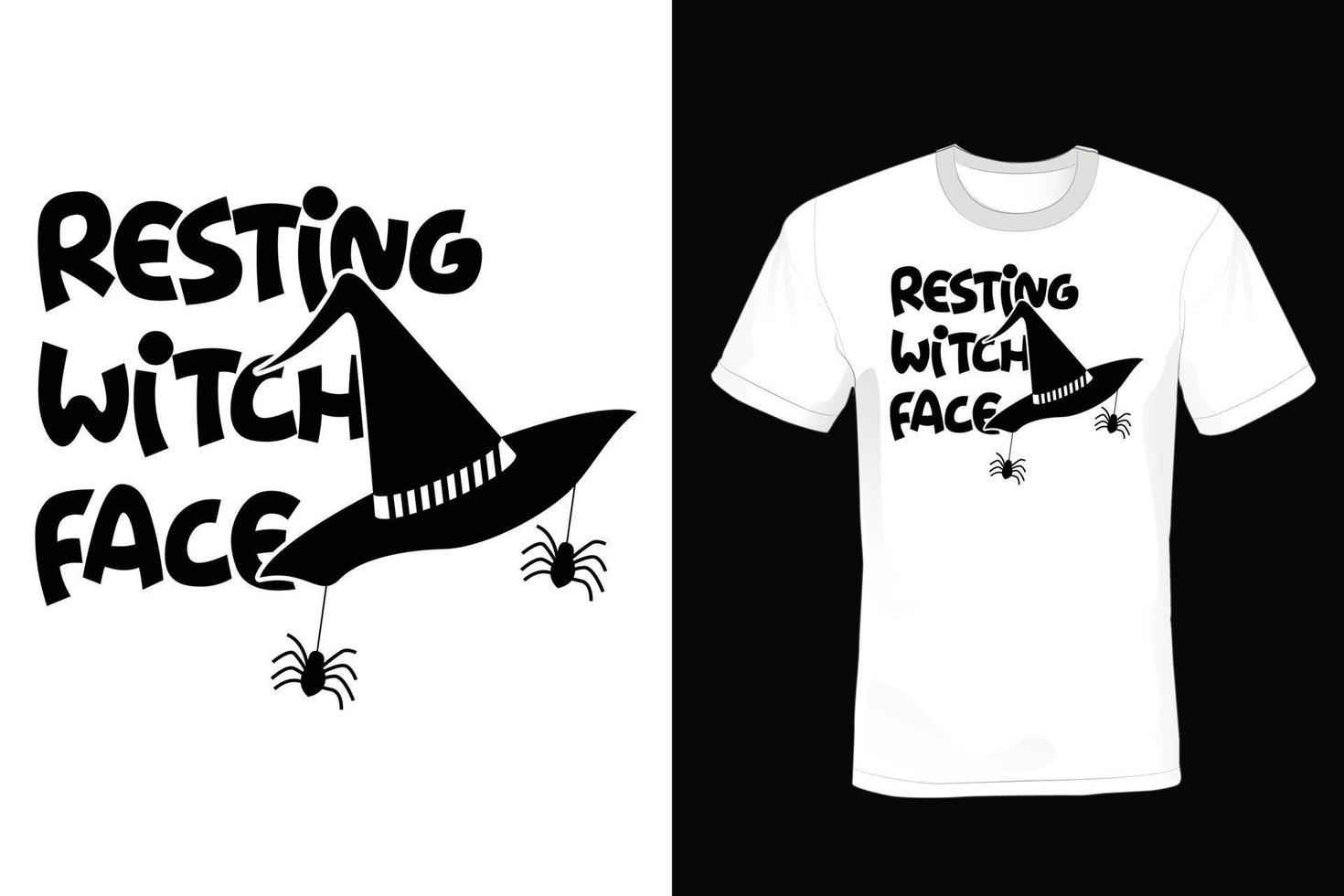 conception de t-shirt halloween, vintage, typographie vecteur