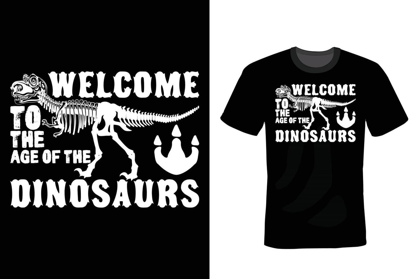 conception de t-shirt de dinosaure, vintage, typographie vecteur