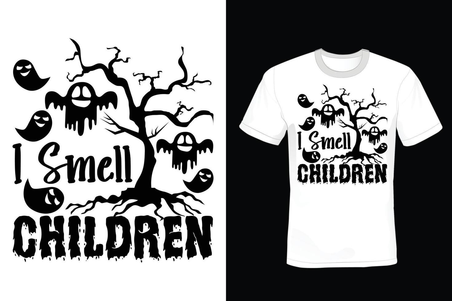 conception de t-shirt halloween, vintage, typographie vecteur