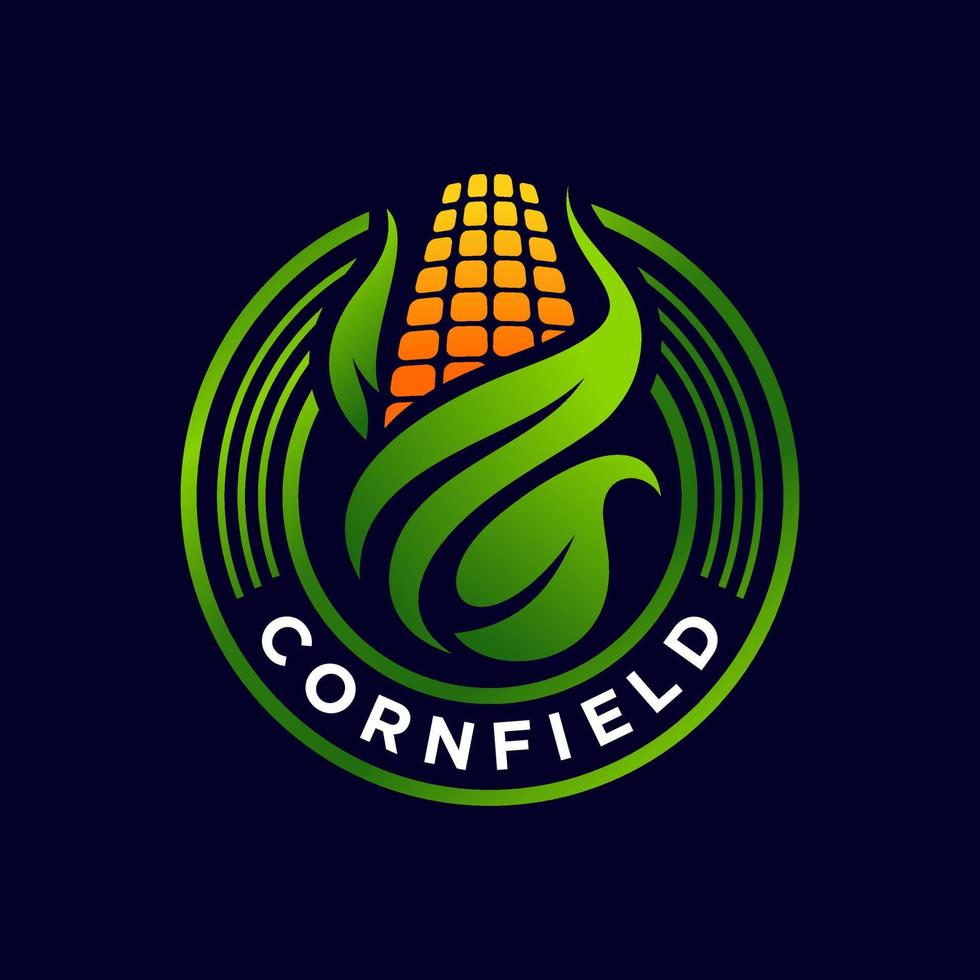 illustration vectorielle de conception de logo de culture de maïs vecteur