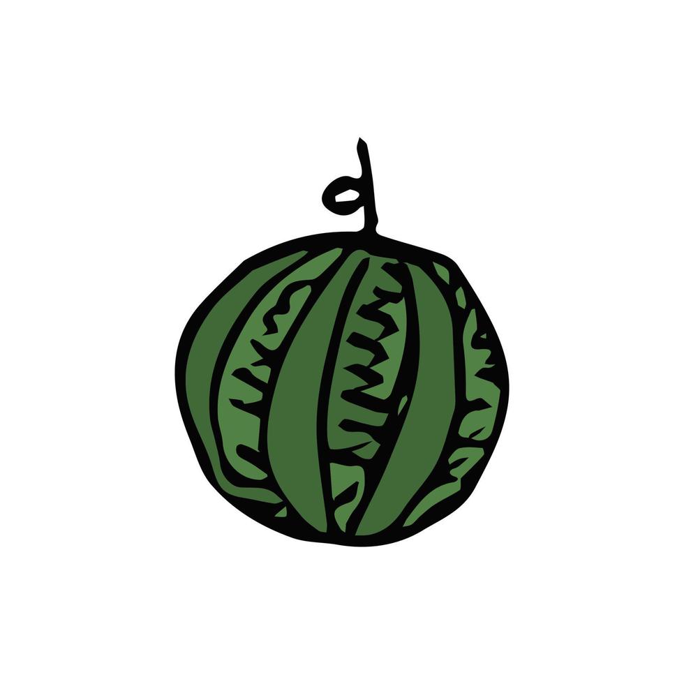 icône de pastèque. illustration vectorielle de doodle avec pastèque vecteur