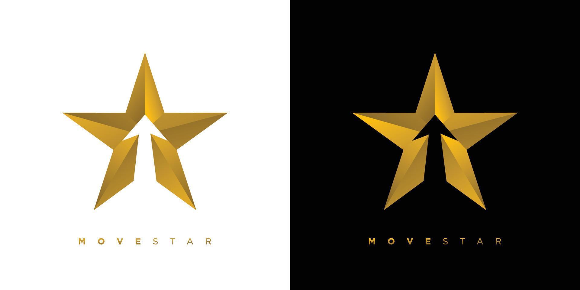 design moderne et élégant du logo move star vecteur