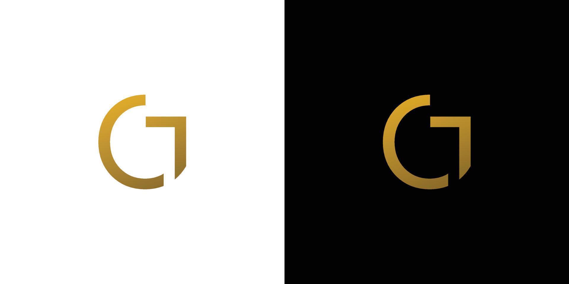 création de logo initiales lettre g moderne et attrayante 7 vecteur