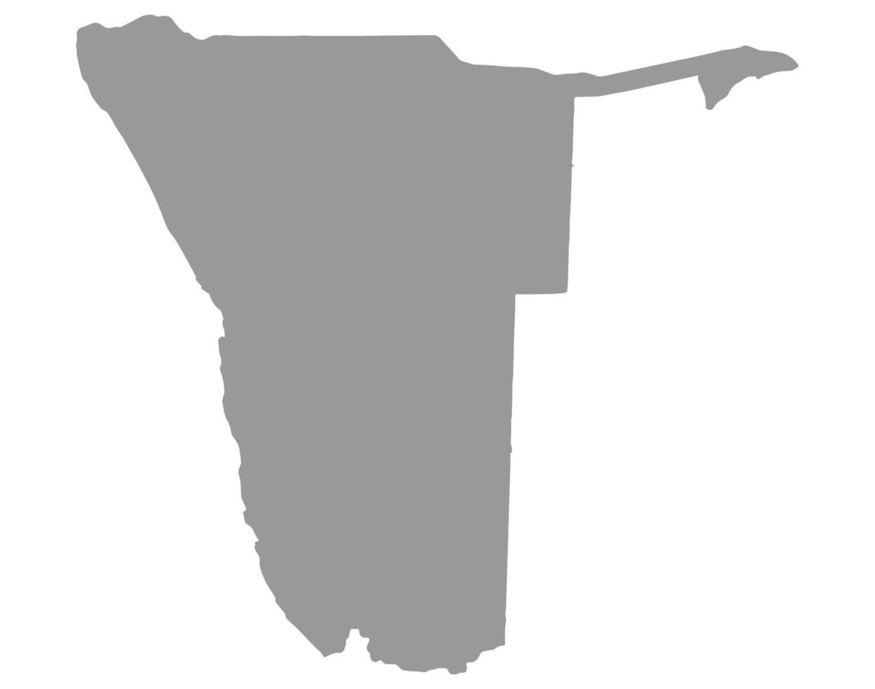 carte de la namibie sur png ou fond transparent.symbole de la namibie.illustration vectorielle vecteur