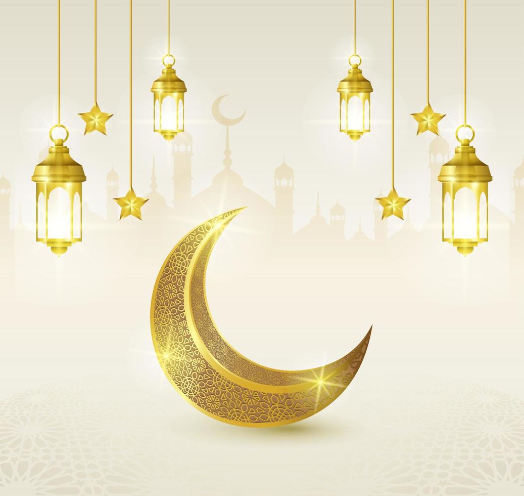 carte de voeux islamique eid mubarak, affiche, conception de bannière, illustration vectorielle vecteur