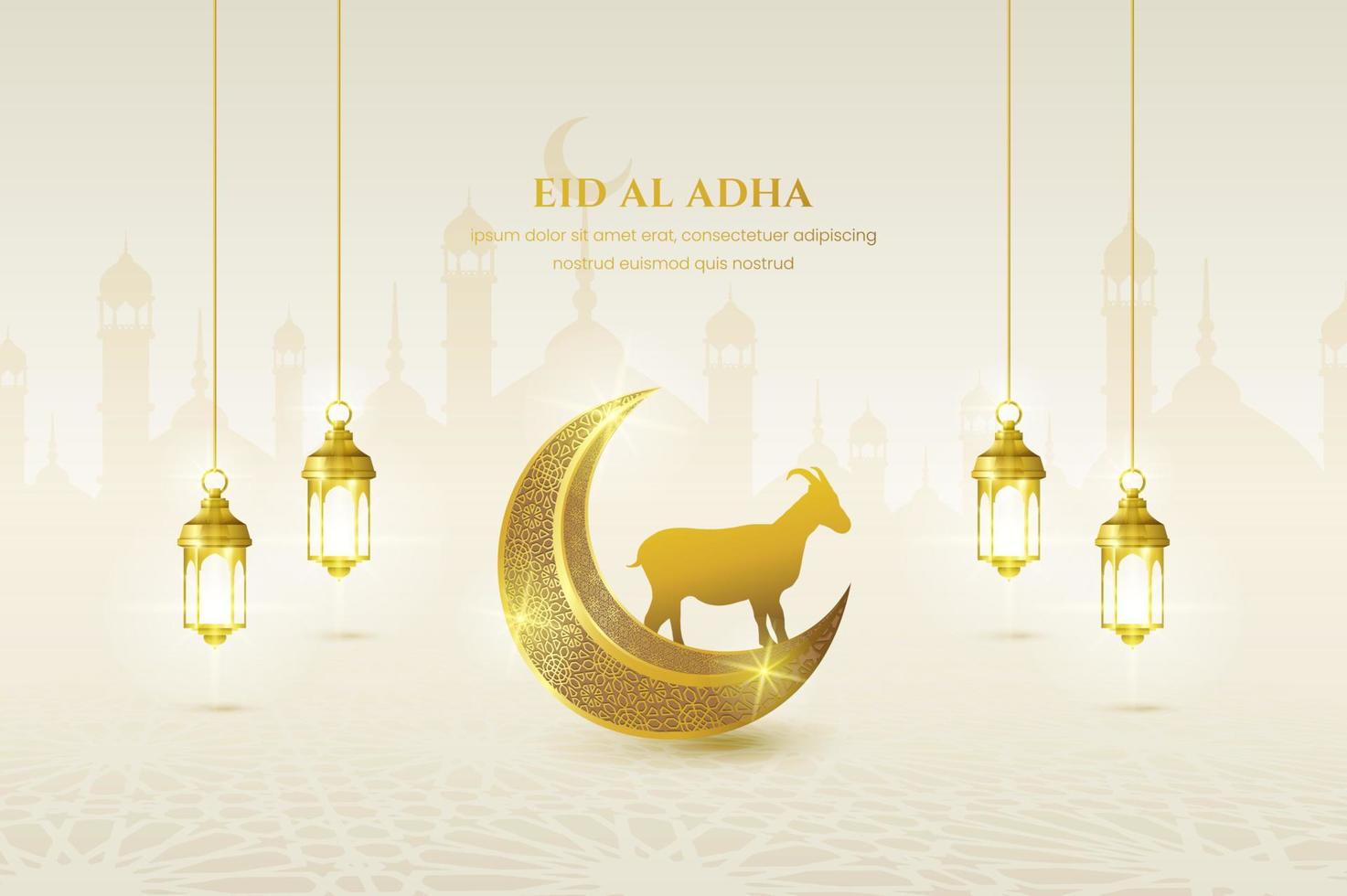 carte de voeux islamique eid mubarak, affiche, conception de bannière, illustration vectorielle vecteur