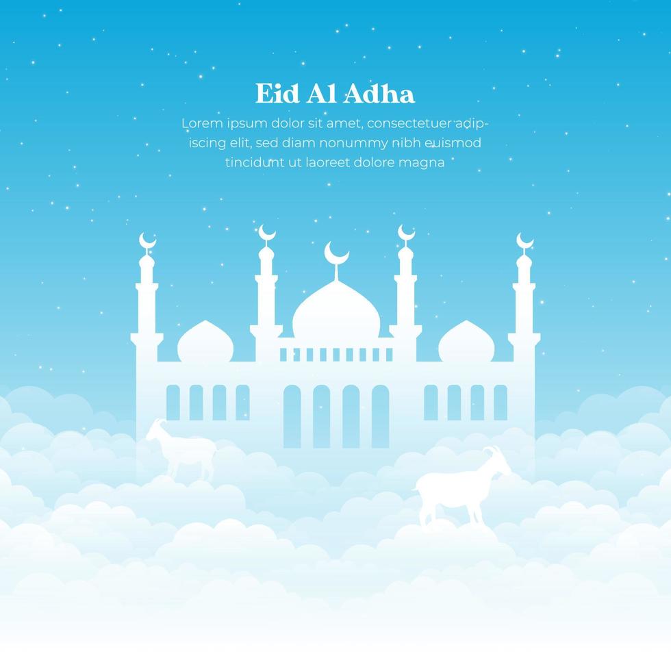 carte de voeux islamique eid mubarak, affiche, conception de bannière, illustration vectorielle vecteur