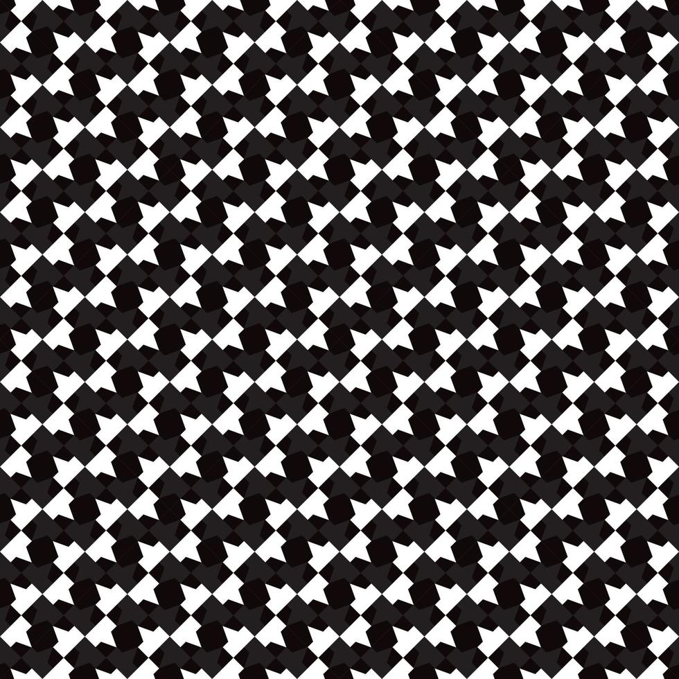 impression de graphiques vectoriels géométriques sans couture en noir et blanc sur des tissus, des chemises, des textiles et des nappes. vecteur