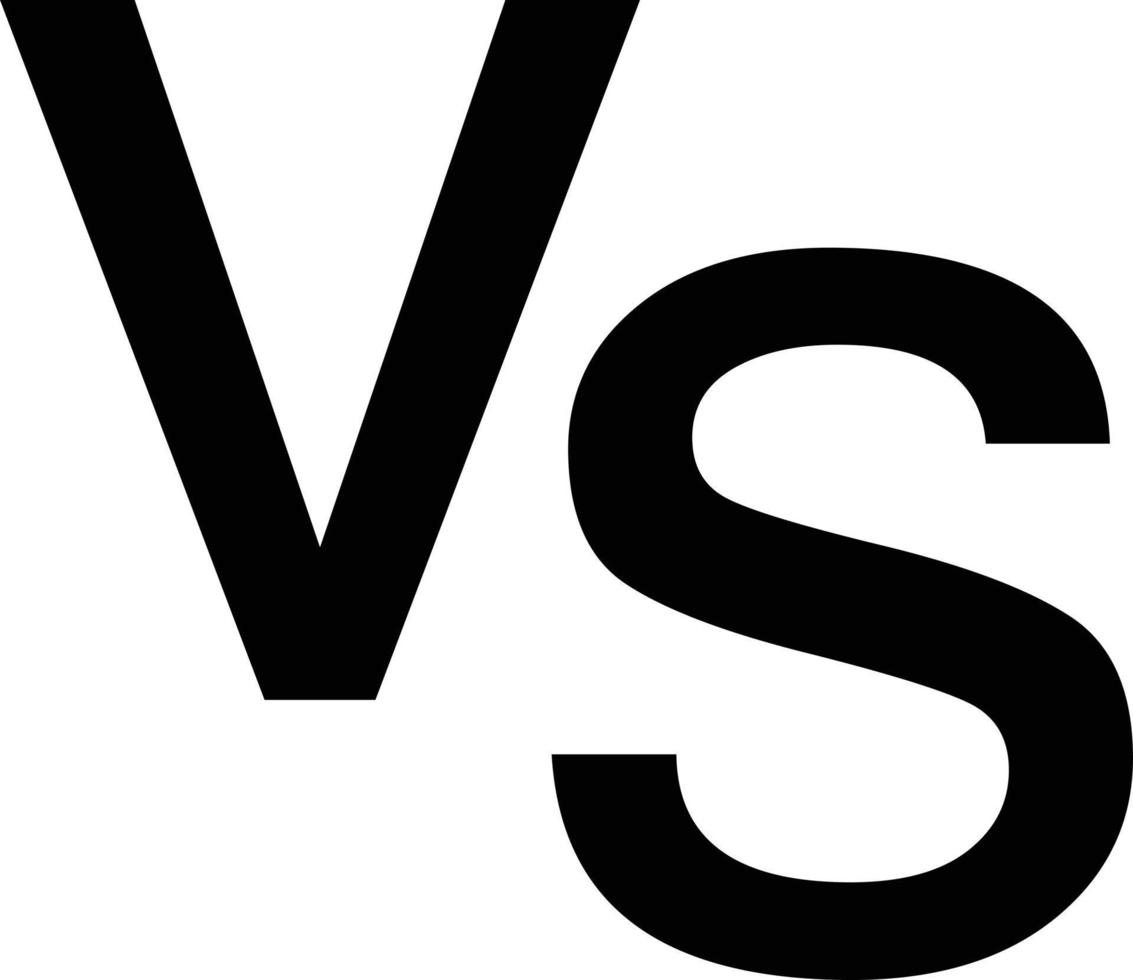 icône vs vs lettres. contre logo. contre symbole. contre signe. vecteur