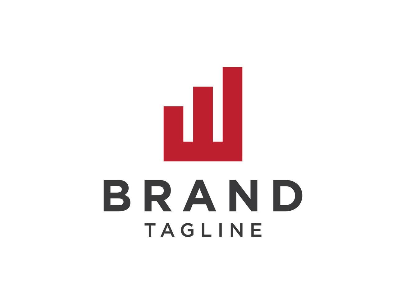 lettre initiale w logo. style de découpe de lettre rouge isolé sur fond blanc. utilisable pour les logos d'entreprise et de marque. élément de modèle de conception de logo vectoriel plat.