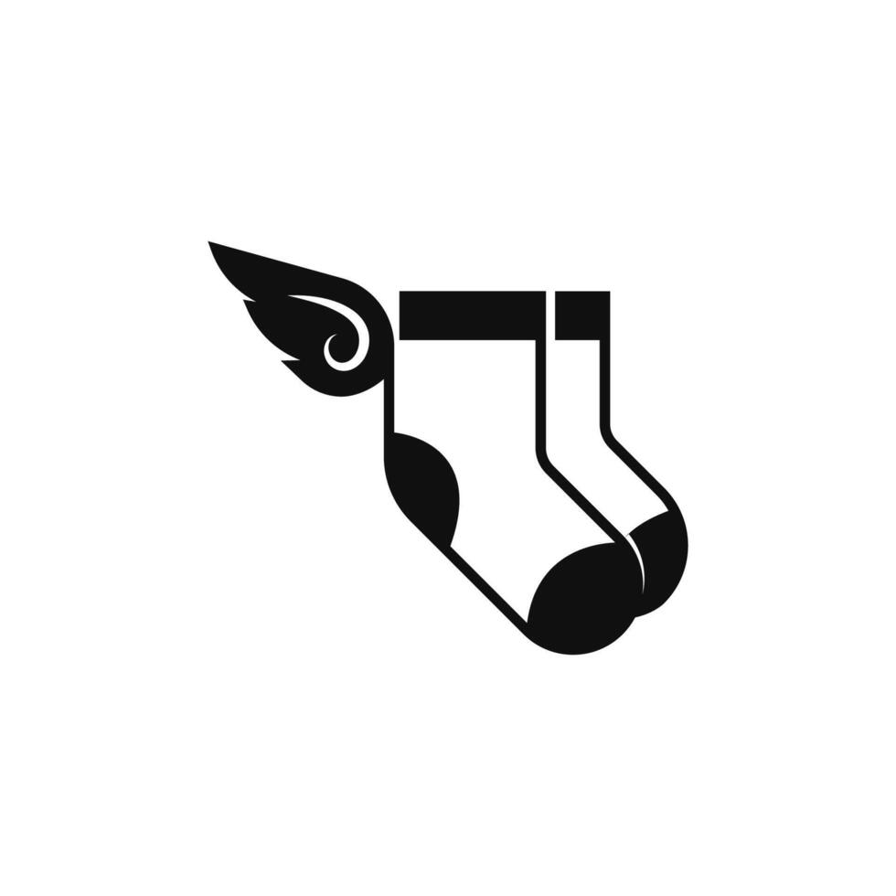 modèle d'illustration de conception de logo d'icône de chaussette vecteur