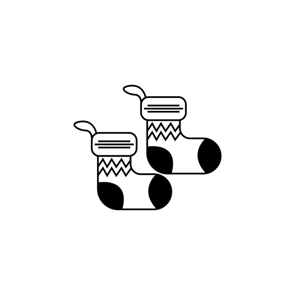 modèle d'illustration de conception de logo d'icône de chaussette vecteur